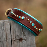 Chili, 1.25" wide Custom Leather Dog Collar