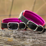 Micro Mardi Gras, 1.5" Wide Custom Leather Dog Collar