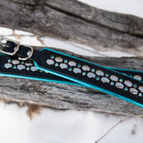 Mini Hex, 1.5" wide Custom Leather Dog Collar