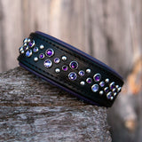 Rain, 1.5" Wide Custom Leather Dog Collar
