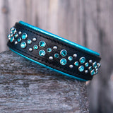 Rain, 1.5" Wide Custom Leather Dog Collar