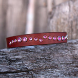 River,  3/4" wide Custom Leather Dog Collar.