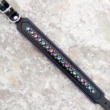 Silas, 1.25" wide Black Leather Dog Collar