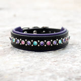 Silas, 1.25" wide Black Leather Dog Collar
