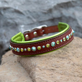 Siri, 1.25" wide Custom Leather Dog Collar