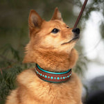 Sirius Tempting Teals, 1.25" wide Dog Collar