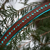 Sirius Tempting Teals, 1.25" wide Dog Collar