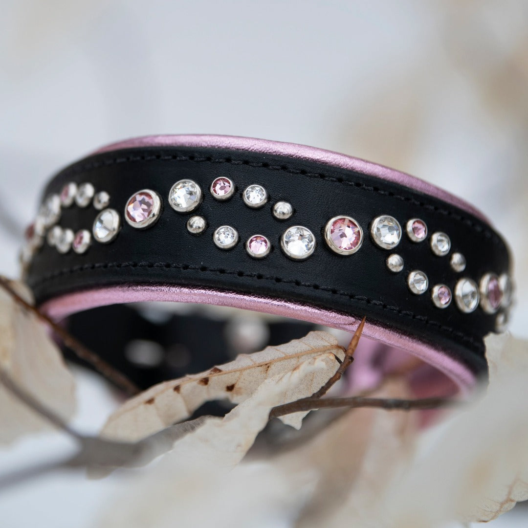 Wave, Wide Custom Leather Dog Collar