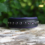 Charm, Purple 1.25" Leather Dog Collar