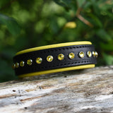 Charm, Yellow 1.25" Leather Dog Collar
