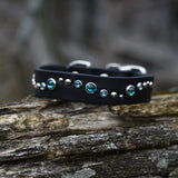 Chili, 3/4" wide Black Leather Dog Collar