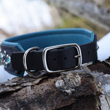 Future, 1.75" wide Black Leather Dog Collar, size 16"-19"