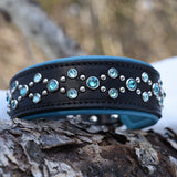 Future, 1.75" wide Black Leather Dog Collar, size 16"-19"