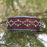 Future, 1.75" wide Brown Leather Dog Collar, size 14"-17"