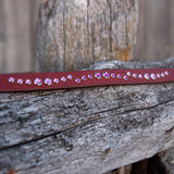 River, 3/4" wide Medium Brown Leather Dog Collar, size 12"-15"