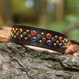 Rain, 1.25" Wide Dark Brown Leather Dog Collar