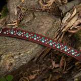Rain, 1.25" Wide Medium Brown Leather Dog Collar