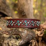 Rain, 1.25" Wide Medium Brown Leather Dog Collar