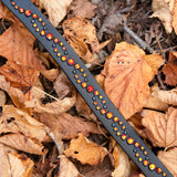 Wave, 1.25" wide Black Leather Dog Collar