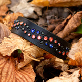 Loch, 1.25" wide Black Leather Dog Collar
