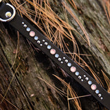 Ridge, 3/4" wide Black Leather Dog Collar