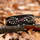 Inverness, 1.5" Wide Black Leather Dog Collar