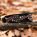 Inverness, 1.5" Wide Black Leather Dog Collar