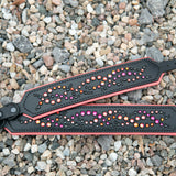 Mini Mardi Gras, 2" Wide Limited Edition Black Leather Collar
