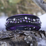 MoTH, 1.75" wide Black Leather Dog Collar, size 16"-19"