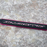 Nessie, 1.25" wide Black Leather Dog Collar