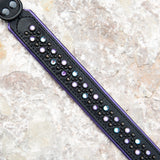 Paisley, 1.5" Wide Padded Leather Dog Collar