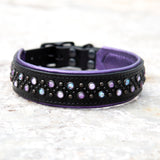 Paisley, 1.5" Wide Padded Leather Dog Collar