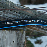 Ridge, 1.25" Wide Black Leather Dog Collar, size 12"-15"