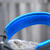 Starlight 1.5" Wide Black Leather Dog Collar, size 16"-19"