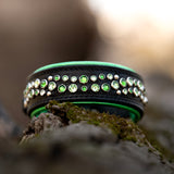 Starlight, 1.5" Wide Custom Leather Dog Collar