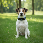 White Jack Russell Terrier with slim 1.25 inch collar